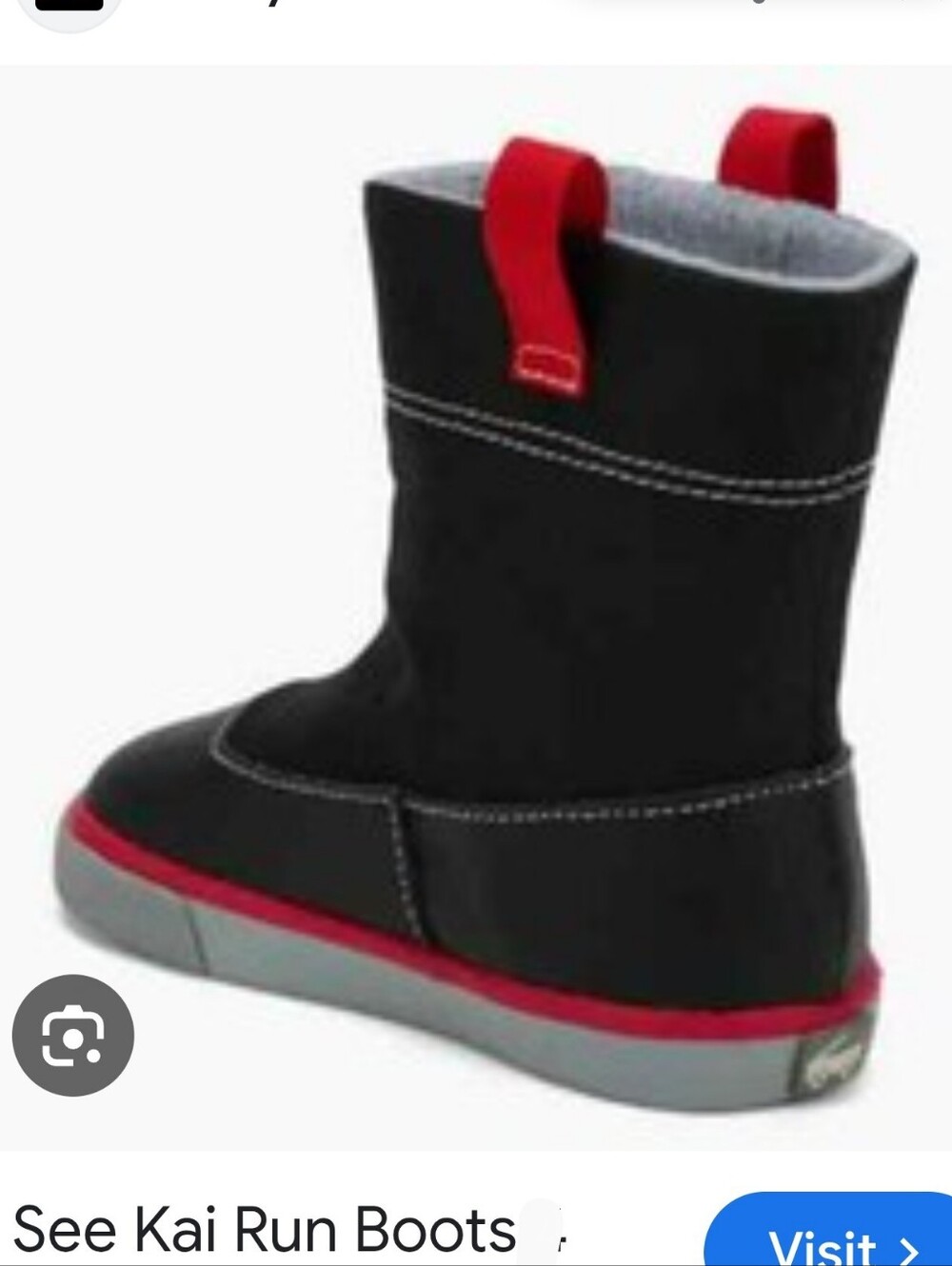 See Kai Run Kids Black Boots - Casual Outdoor Shoes